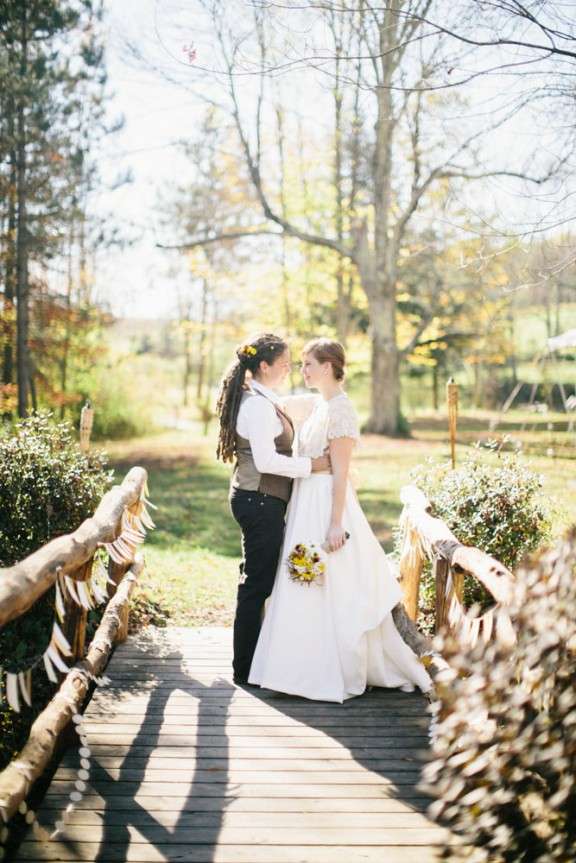 rustic nature autumn same sex wedding20