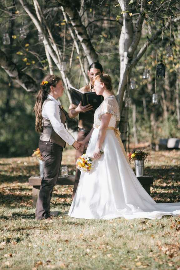 rustic nature autumn same sex wedding36