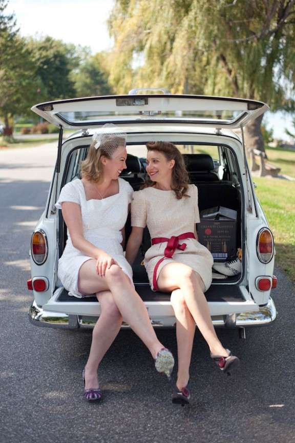 Destination Retro Lesbian Wedding Alexa Clarke Kent Photography 5007