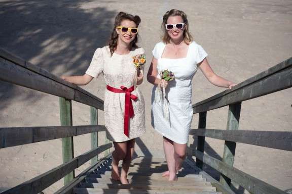 Destination Retro Lesbian Wedding Alexa Clarke Kent Photography 5090