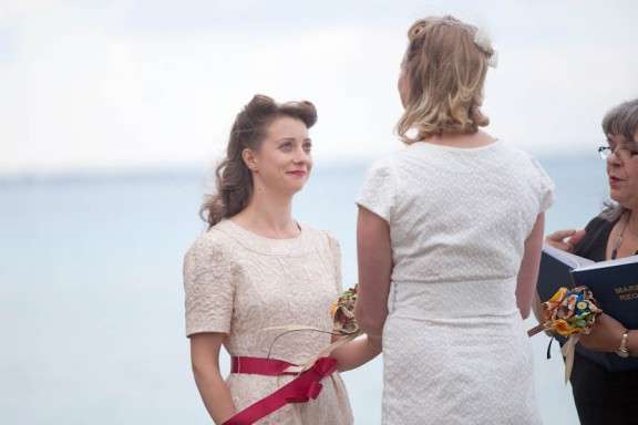 Destination Retro Lesbian Wedding Alexa Clarke Kent Photography 5420