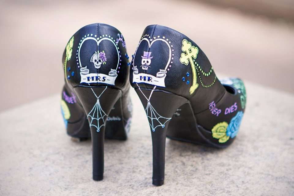 Fairytale Wedding Shoes Hand Painted Design on Your Own 