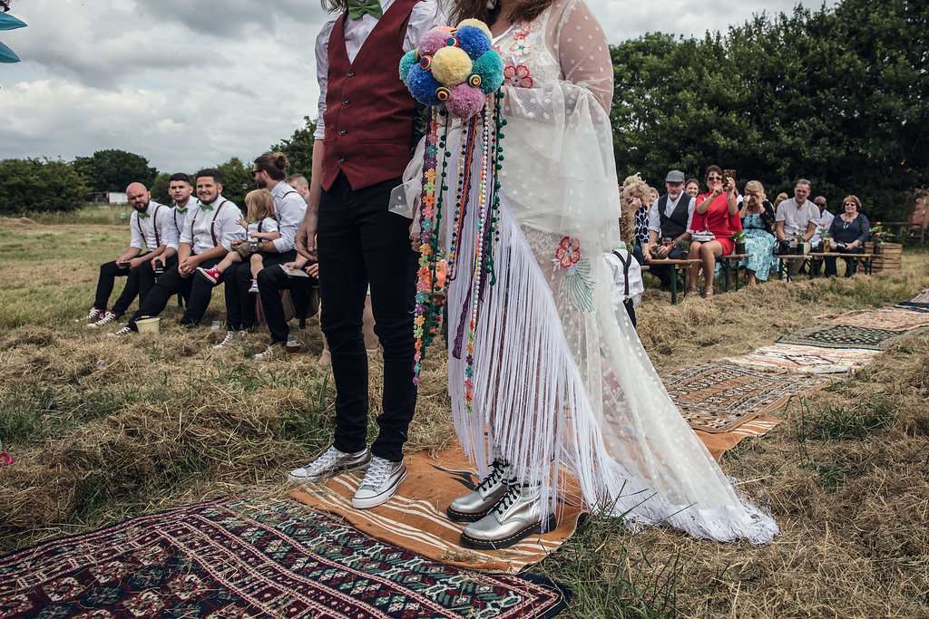 Crafty, Rainbow & Fun-Filled Festival Wedding · Rock n Roll Bride