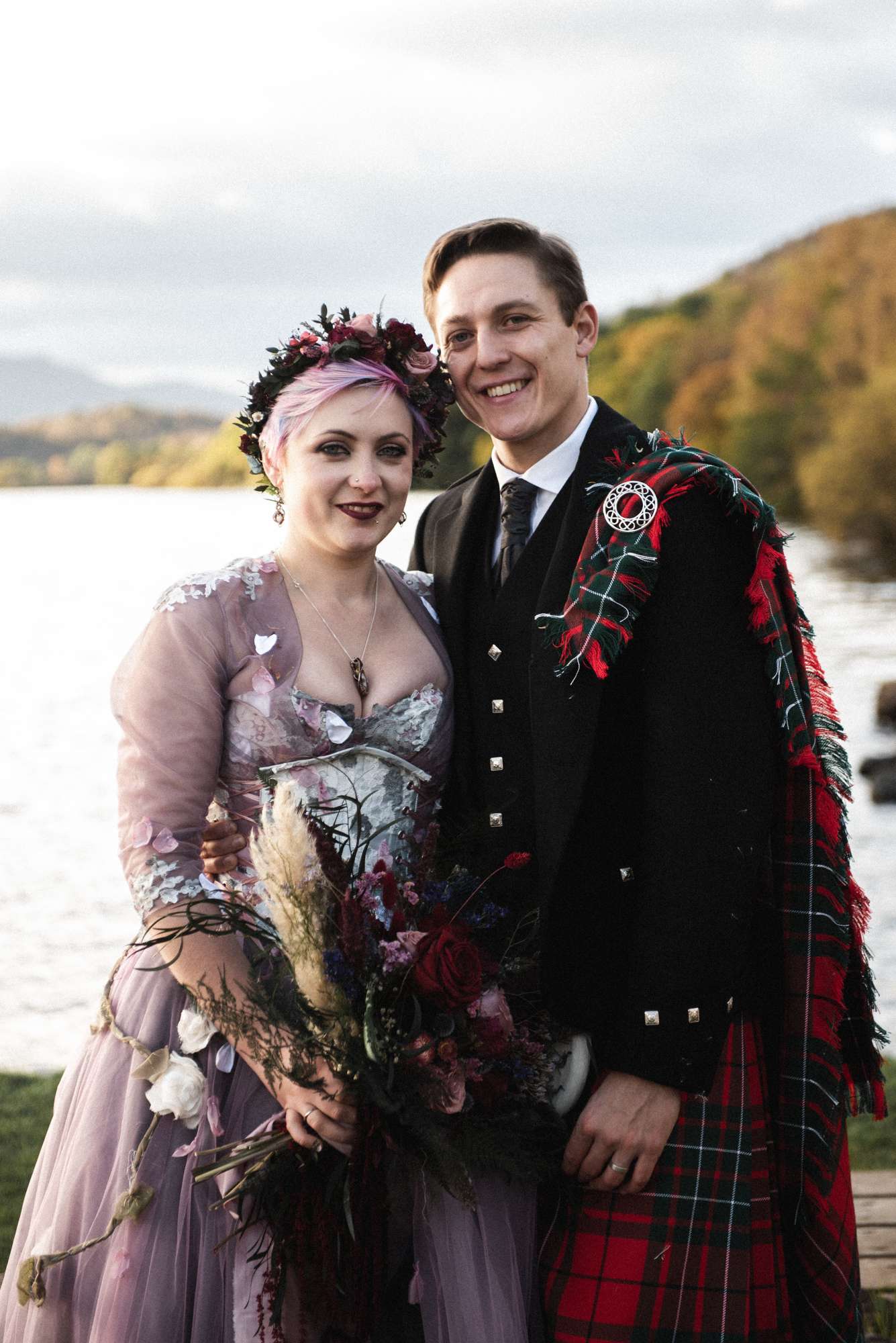 Fairytales in DIY: A Purple Themed October Loch Wedding · Rock n Roll Bride